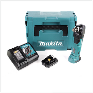 Makita DTM 51 18V Li-Ion Akku Multifunktionswerkzeug im Makpac + 1x BL 1815 N 1,5 Ah Li-Ion Akku + DC 18 RC Akku Schnellladegerät