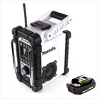 Makita DMR 102 A1 W Baustellen Radio 7,2 - 18 V Weiß + 1x Akku 2,0 Ah - ohne Ladegerät - Toolbrothers