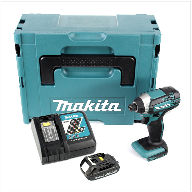 Makita DTD 152 RY1J 18 V Li-Ion Akku Schlagschrauber im Makpac + 1x BL 1815 N 1,5 Ah Li-Ion Akku + 1x DC 18 RC Schnell Ladegerät für Li-Ion Akku - Toolbrothers