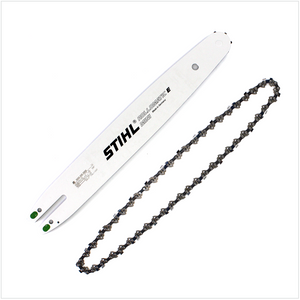 STIHL Führungsschiene Rollomatic E Mini 35cm 1,1mm 3/8" 7 Zähne  (3005 000 3909) + STIHL Oilomatic Sägekette Picco Micro Mini 3 (PMM3) Halbmeißel 3/8"P  1,1mm 35 cm ( 3610 000 0050 )