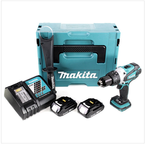 Makita DDF 458 RAJ Akku Bohrschrauber 18 V 91 Nm + 2x Akku 2,0 Ah + Ladegerät + Makpac - Toolbrothers