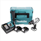 Makita DDF 458 W RFJ 18 V Akku Bohrschrauber 91 Nm in weiß im Makpac mit 2x  3,0 Ah Akku und Ladegerät - Toolbrothers