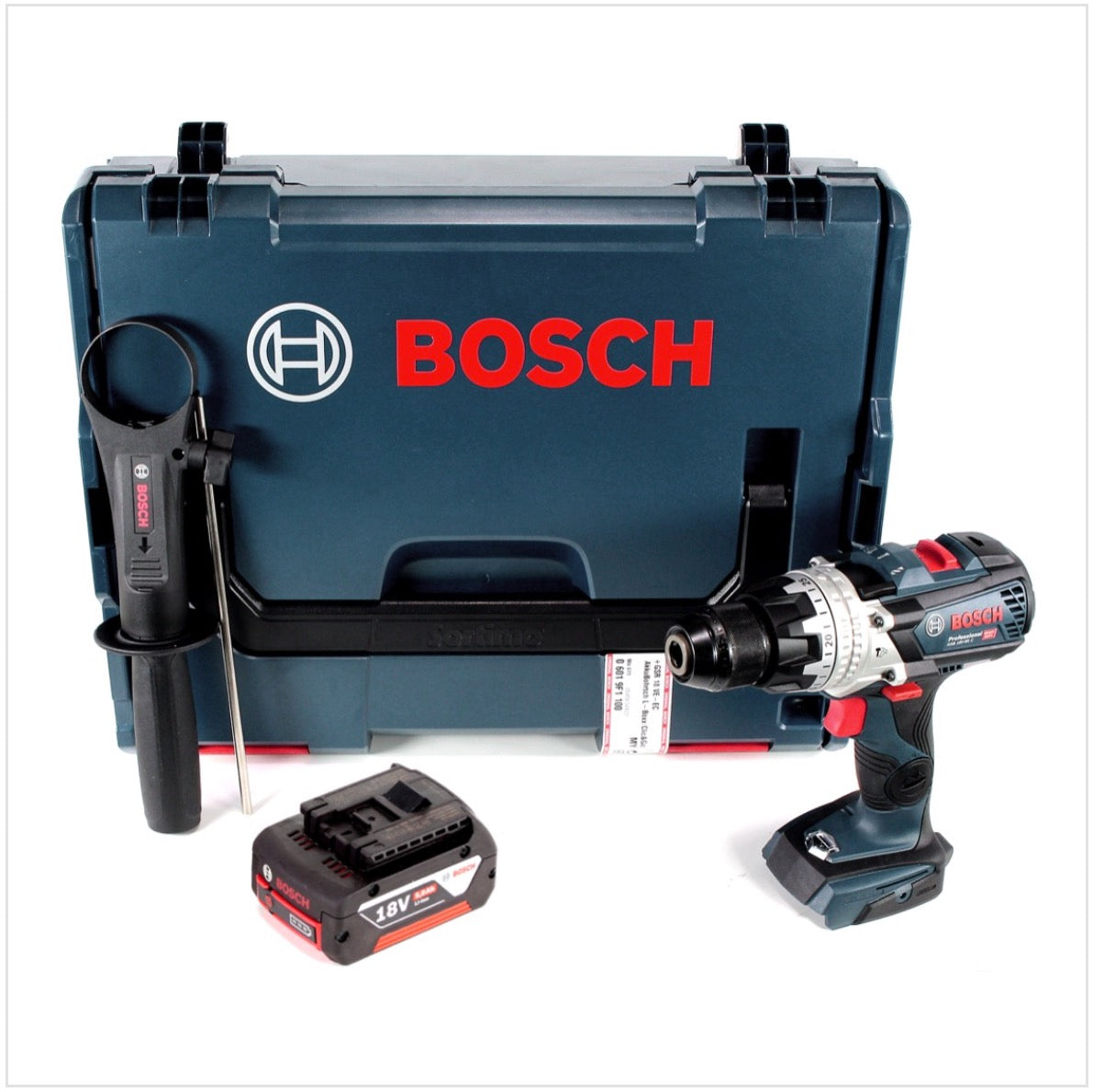 Bosch GSB 18V-85 C Perceuse-visseuse à percussion sans fil 18V 85Nm 1/2" Brushless + 1x batterie 5,0Ah + L-Boxx - sans chargeur
