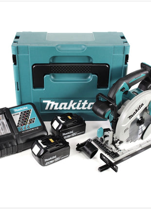 Makita DHS 680 RMJ Akku Handkreissäge 18 V 165 mm Brushless + 2x Akku 4,0 Ah + Ladegerät + Makpac - Toolbrothers