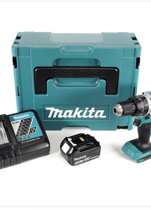 Makita DHP 484 RM1J 18V Brushless Li-Ion Akku Schlagbohrschrauber im Makpac inkl. 1x BL 1840 B 4,0 Ah Akku und DC18RC Ladegerät - Toolbrothers