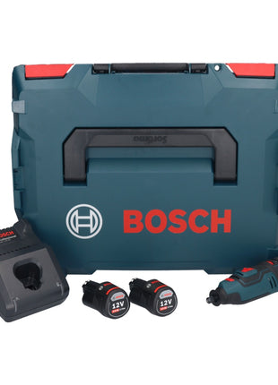 Bosch GRO 12V-35 Professional Akku Rotationswerkzeug 12 V + 2x Akku 3,0 Ah + Ladegerät + L-Boxx - Toolbrothers