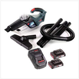 Bosch GAS 18V-1 Akku Staubsauger Handsauger + 2x Akku 2,0Ah + Ladegerät
