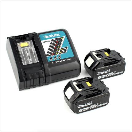 Makita DHP 483 RMJ Trapano avvitatore a percussione brushless a batteria 18 V in valigetta MAKPAC + 2x Batterie 4,0 Ah + Caricatore rapido