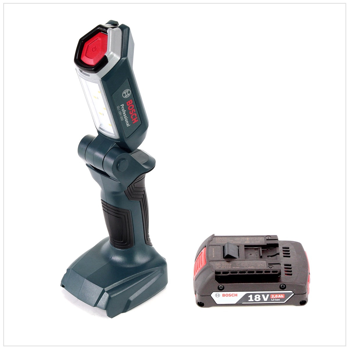 Bosch GLI 18V-300 Akku LED Lampe 18V 300lm + 1x 2,0Ah Akku - ohne Ladegerät