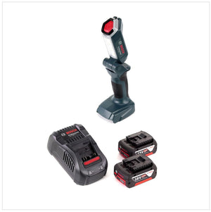 Bosch Professional GLI 18V-300 Akku Lampe + 2x GBA 18 V 6,0 Ah Akku + GAL 1880 Ladegerät