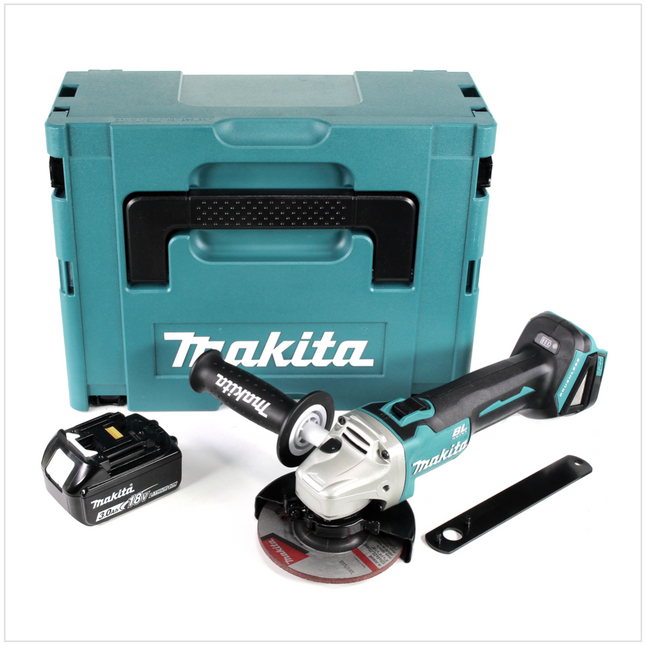 Makita DGA 504 F1J cordless angle grinder 18V 125mm brushless + 1x rechargeable battery 3.0Ah + Makpac - without charger