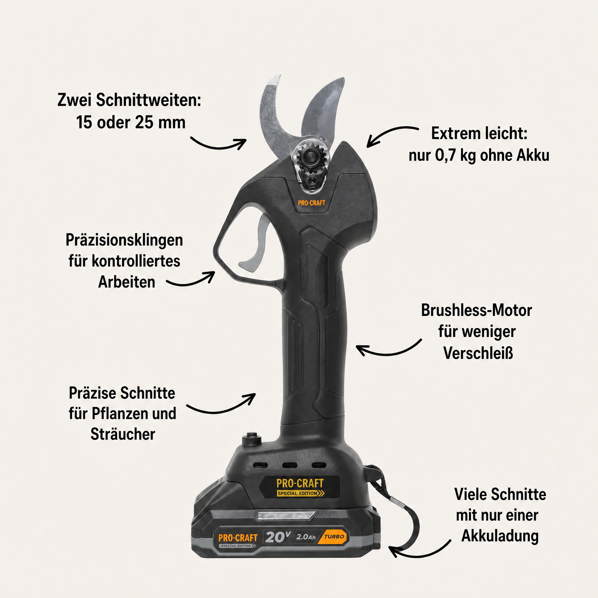 Procraft 3 in 1 Garten-Alrounder Set PS210PB