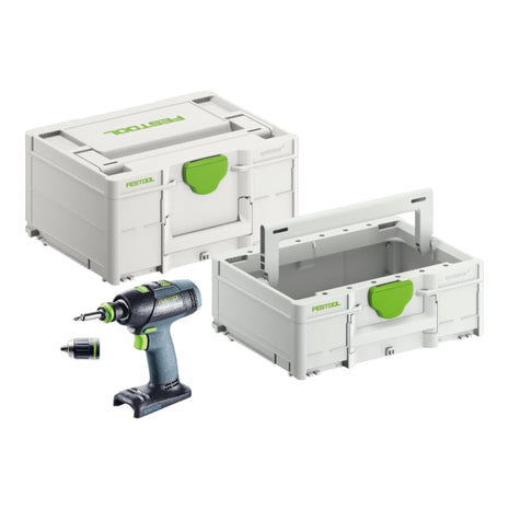 Festool T 18+3 Basic Perceuse-visseuse sans fil 18 V 50 Nm Brushless Solo + Systainer + Systainer ToolBox SYS3 TB M 137